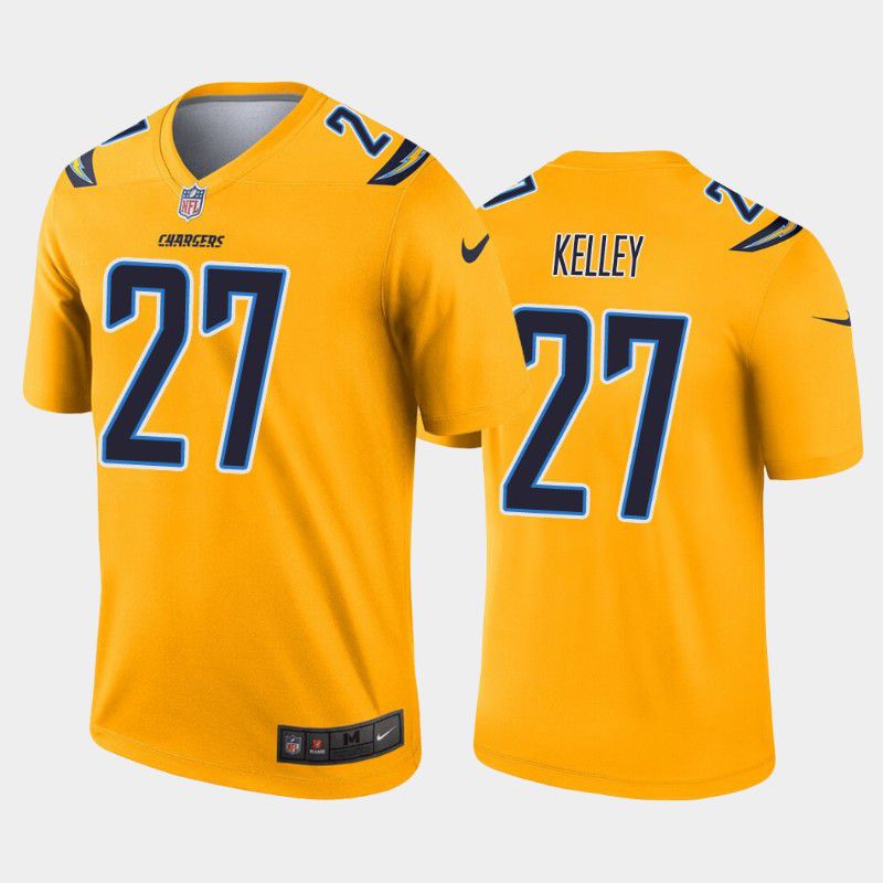 Men Los Angeles Chargers #27 Joshua Kelley Nike Gold Inverted Legend NFL Jersey